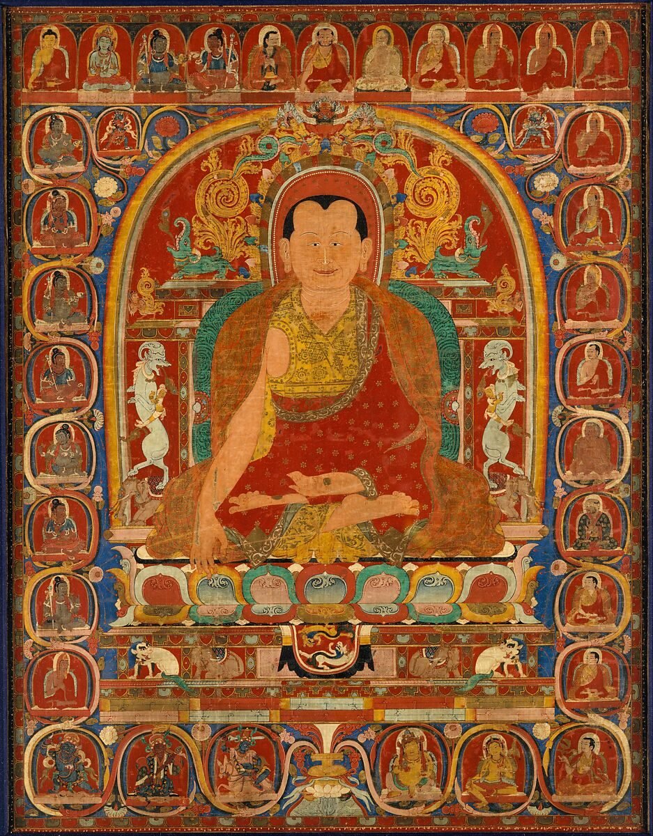 Lineage Portrait of an Abbot, Central Tibet, ca. 1350