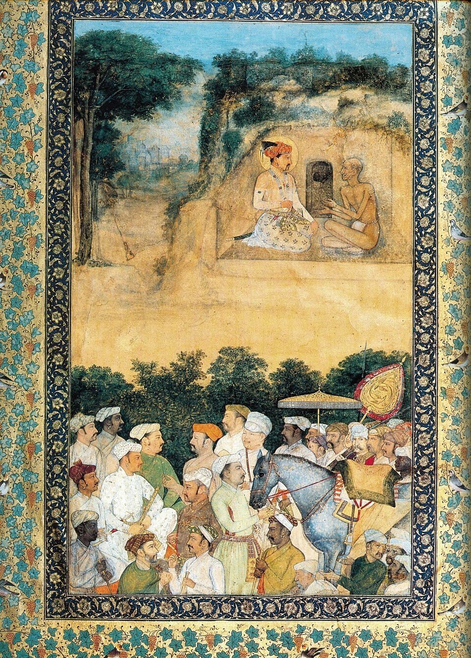 Mughal miniature painting — replacement artwork slot