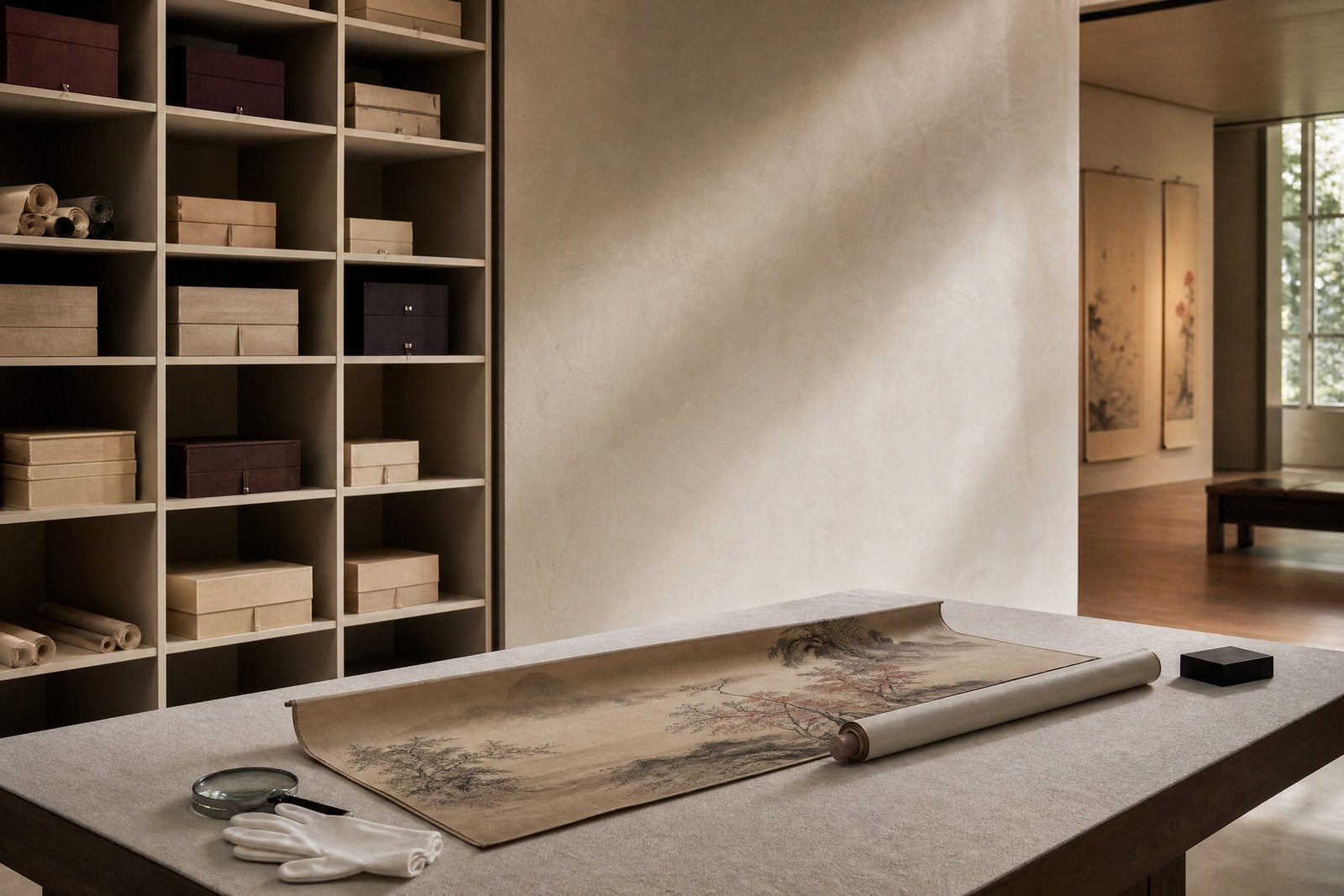 Quiet art archive preserving cultural material